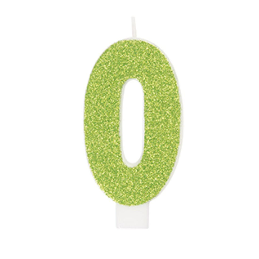 Glitter Numeral Candles Printed 1 Side #0