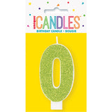 Glitter Numeral Candles Printed 1 Side #0