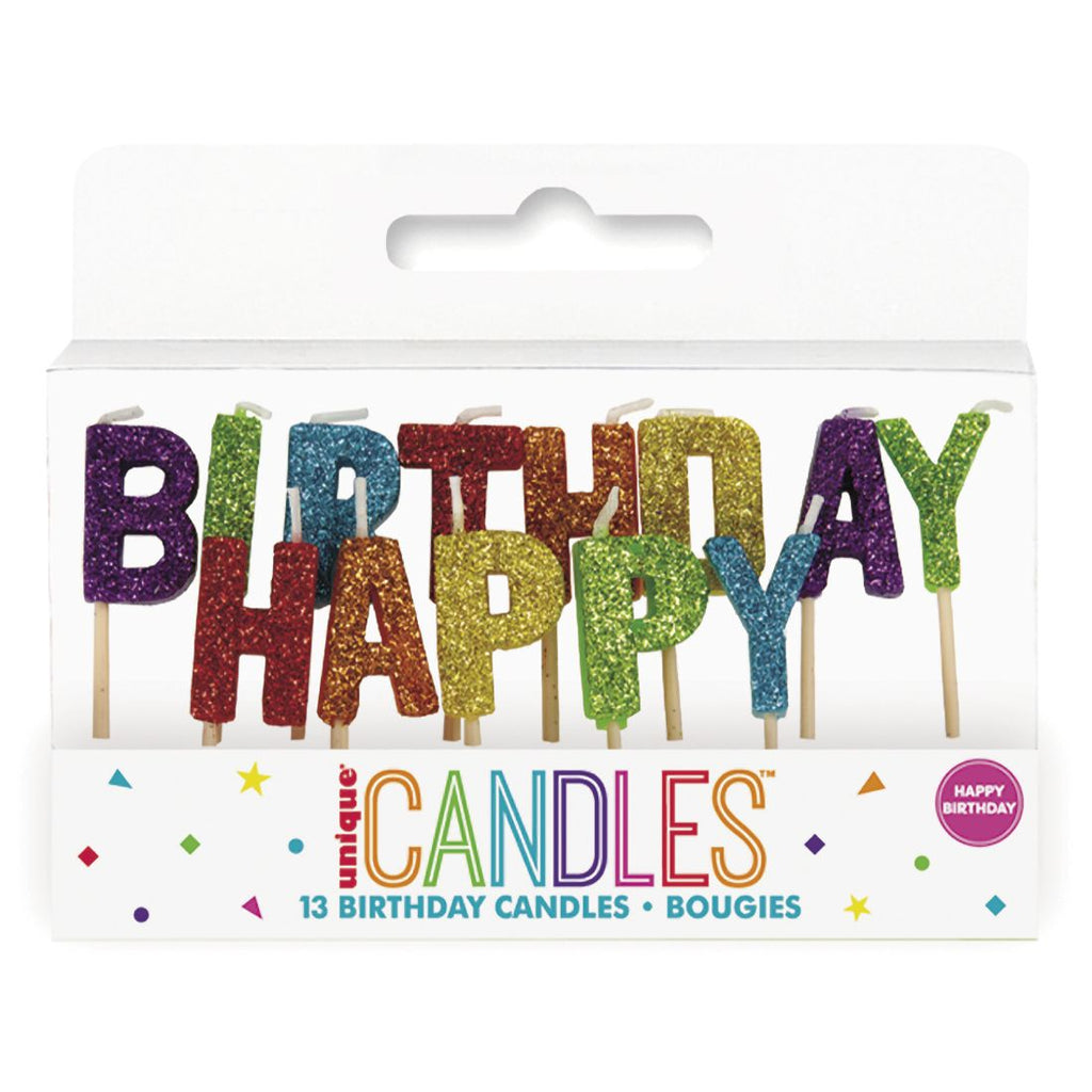 Birthday Candles Glitter Picks 13ct