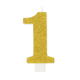 Glitter Numeral Candles Printed 1 Side #1