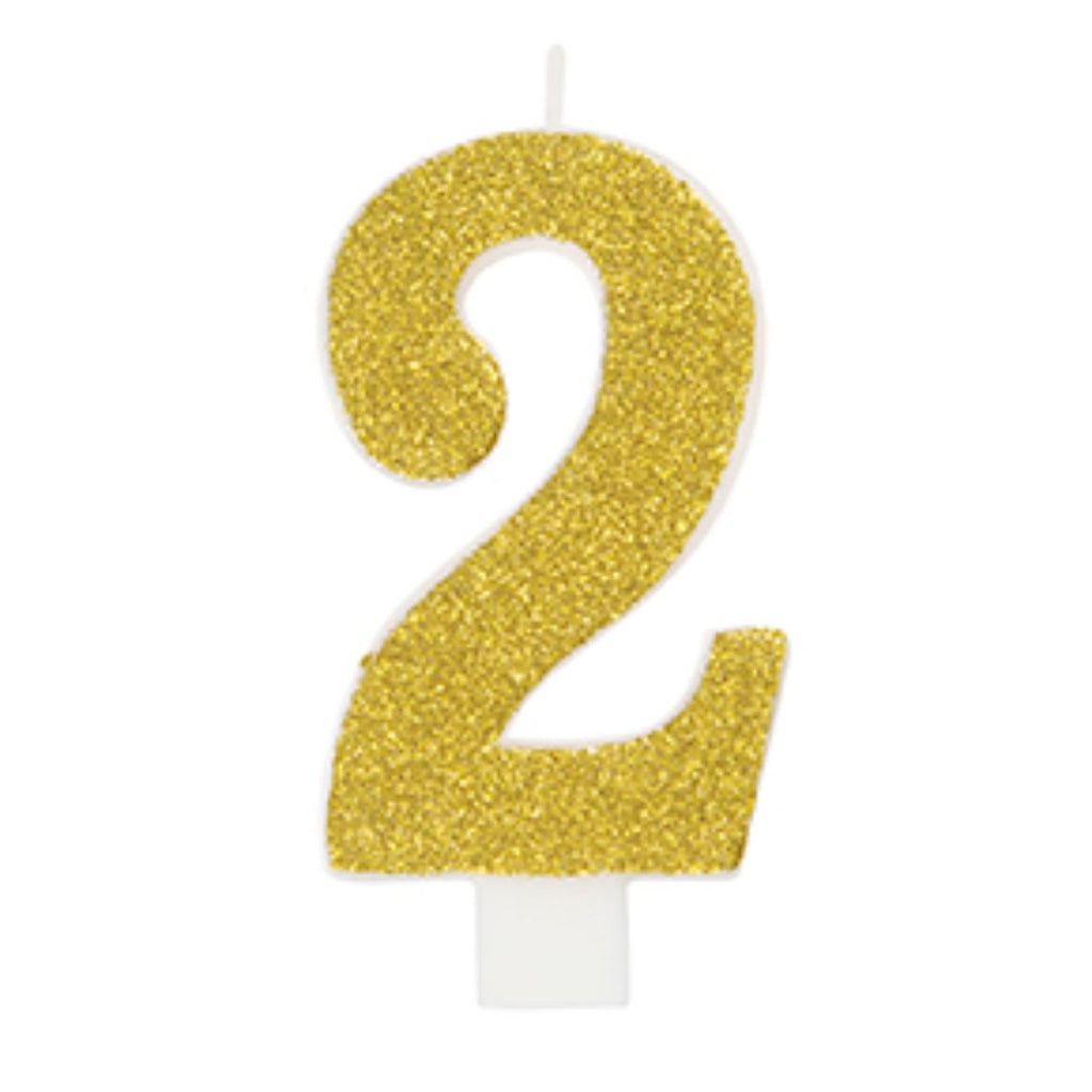 Glitter Numeral Candles Printed 1 Side #2
