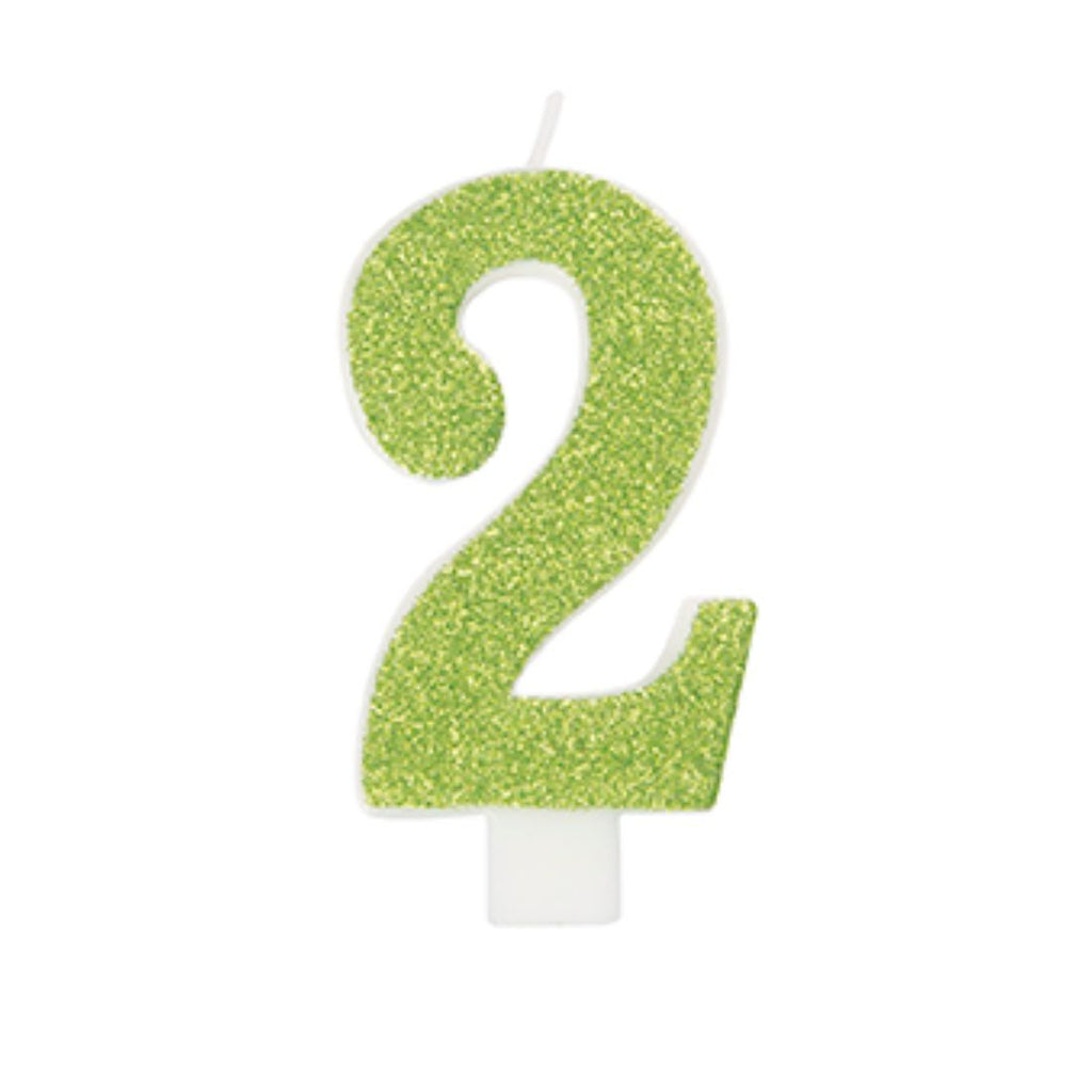 Glitter Numeral Candles Printed 1 Side #2