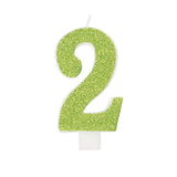 Glitter Numeral Candles Printed 1 Side #2
