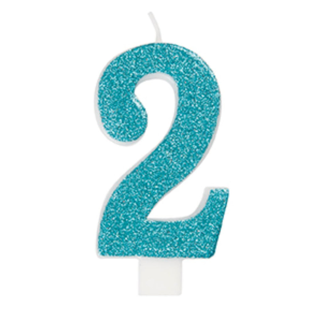 Glitter Numeral Candles Printed 1 Side #2