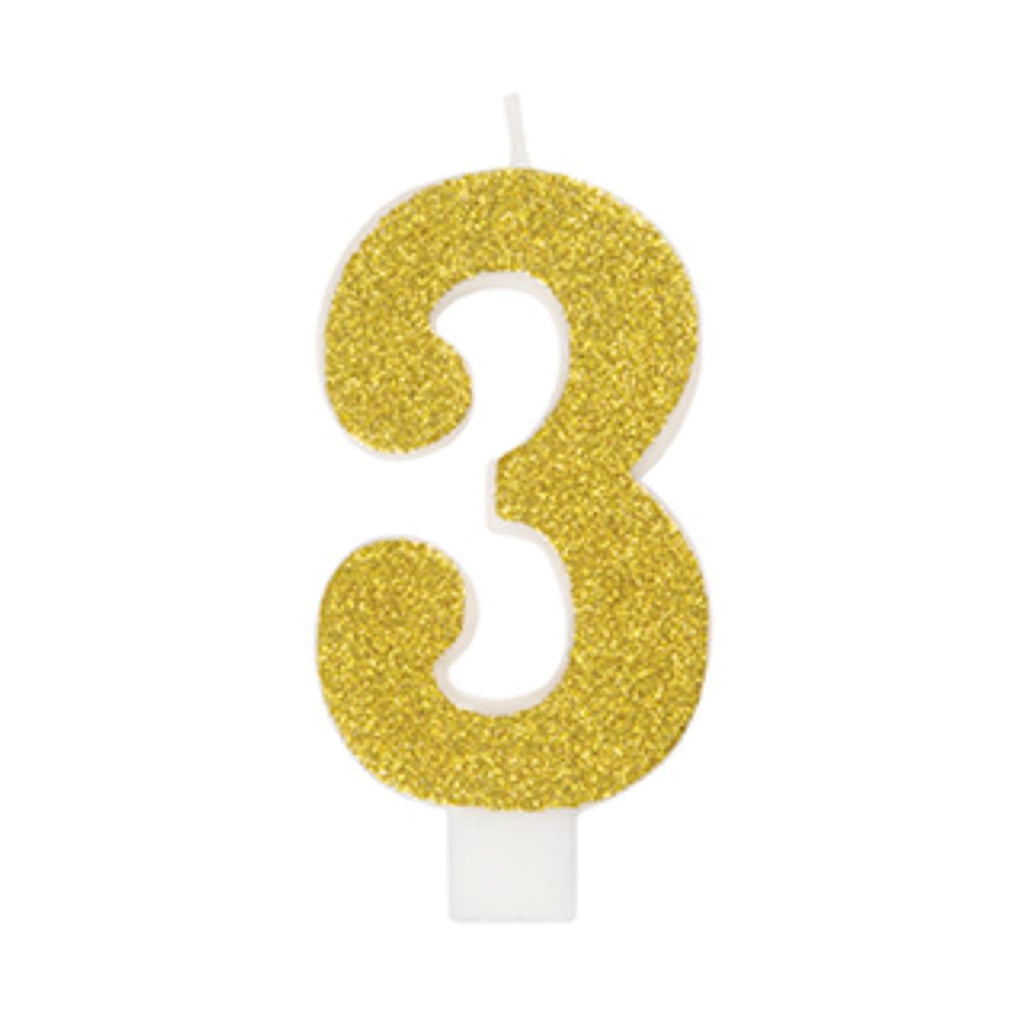 Glitter Numeral Candles Printed 1 Side #3