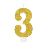 Glitter Numeral Candles Printed 1 Side #3