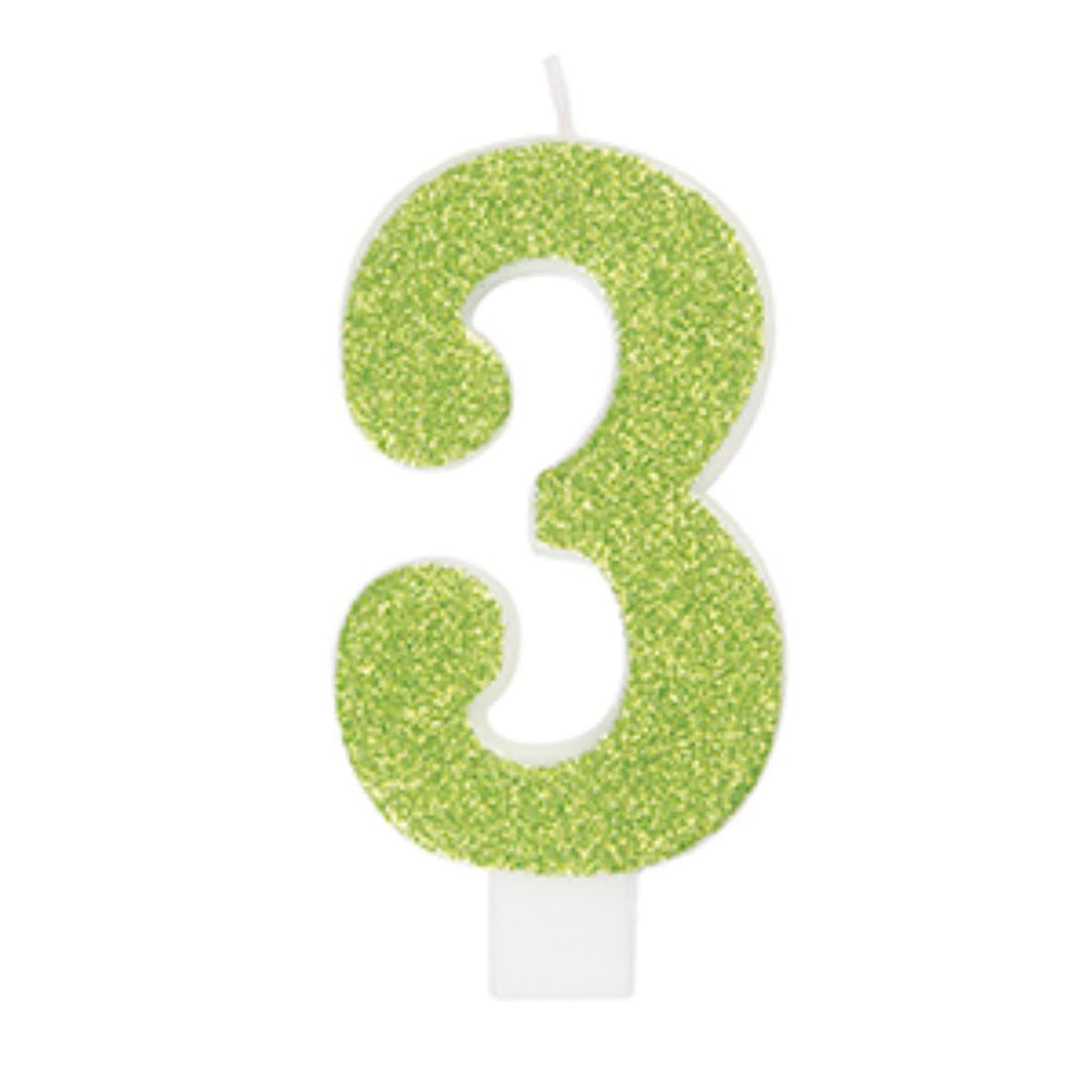 Glitter Numeral Candles Printed 1 Side #3