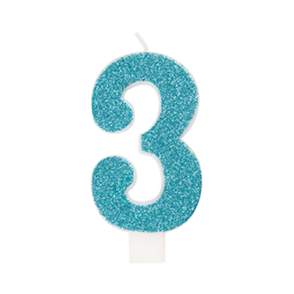 Glitter Numeral Candles Printed 1 Side #3