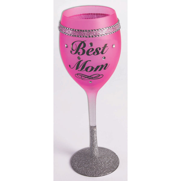 Wine Glass With Glit-Best Mom
