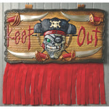 Keep Out Pirate Wall Plaque