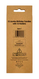 12 Jumbo Birthday Candles with 12 Holders