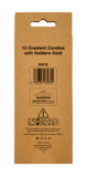 12 Gradient Candles Gold with Holders