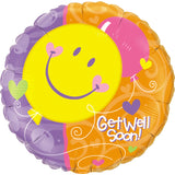 Getwel Soon-Smile Face Foil Balloon