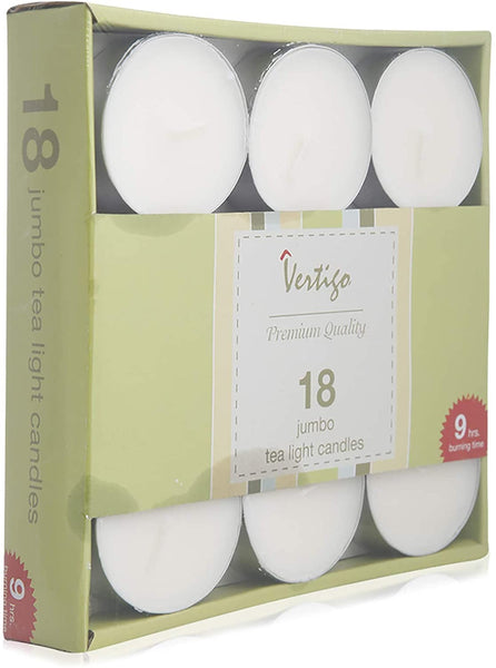  Jumbo Tea Light Candles 43g 18pcs