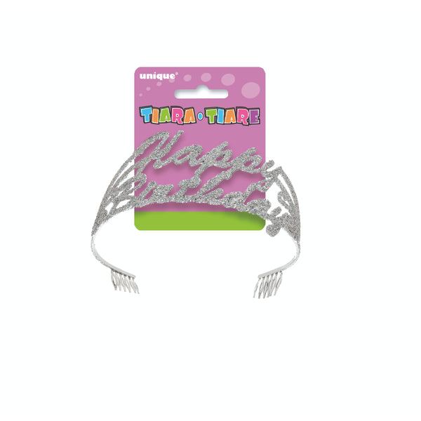 1st Birthday Script Glitter Tiara