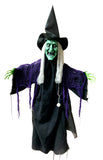 Hanging Light Up Witch With Red Eyes