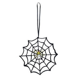 Halloween Glitter Spider Web Black 18cm