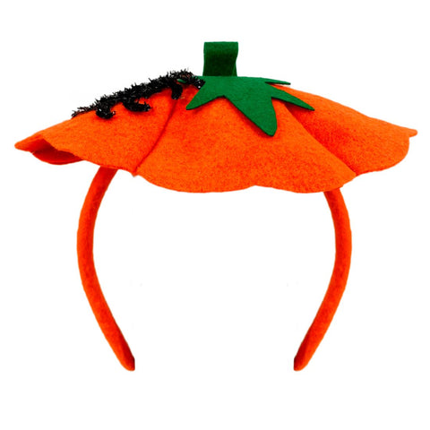 Pumpkin Headband With Spider