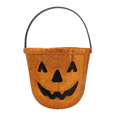Halloween Glitter Pumpkin Basket