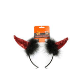 Devil Headband With Fur&Sequins