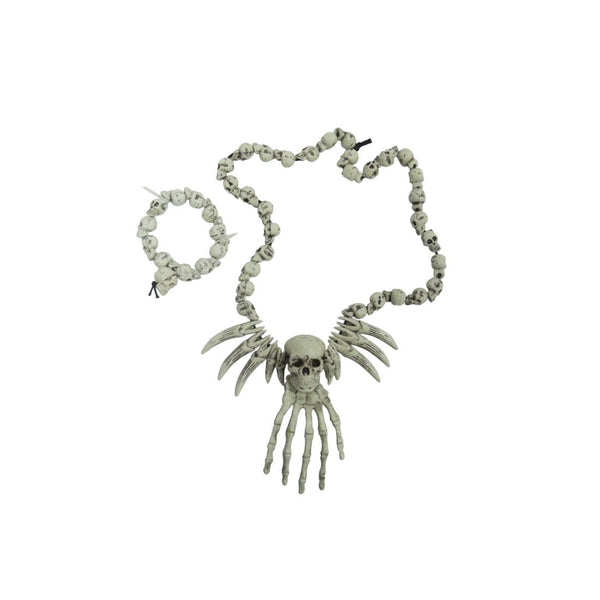 Gothic Skull Necklace & Bracelet 46cm