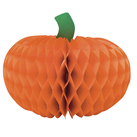  Halloween Pumpkin Honeycomb Medium 1pc 12In