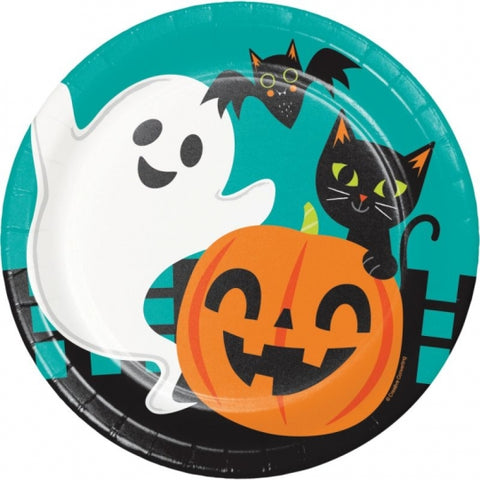  Fun Halloween Dinner Paper Plates 8.75In 8pcs/pack