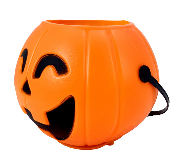 Pumpkin Bucket with Light 16x14cm
