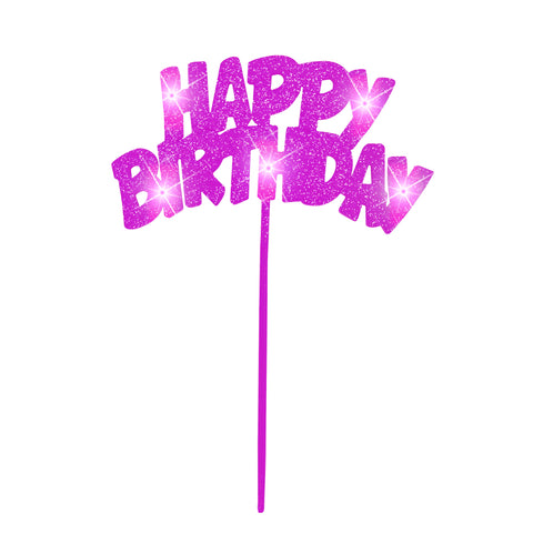 Flashing Cake Decoration Happy Birthday 