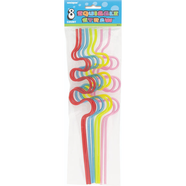 Party Straws Squiggle 