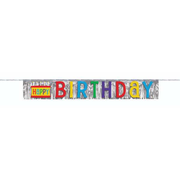 Happy Birthday Foil Fringe Banner