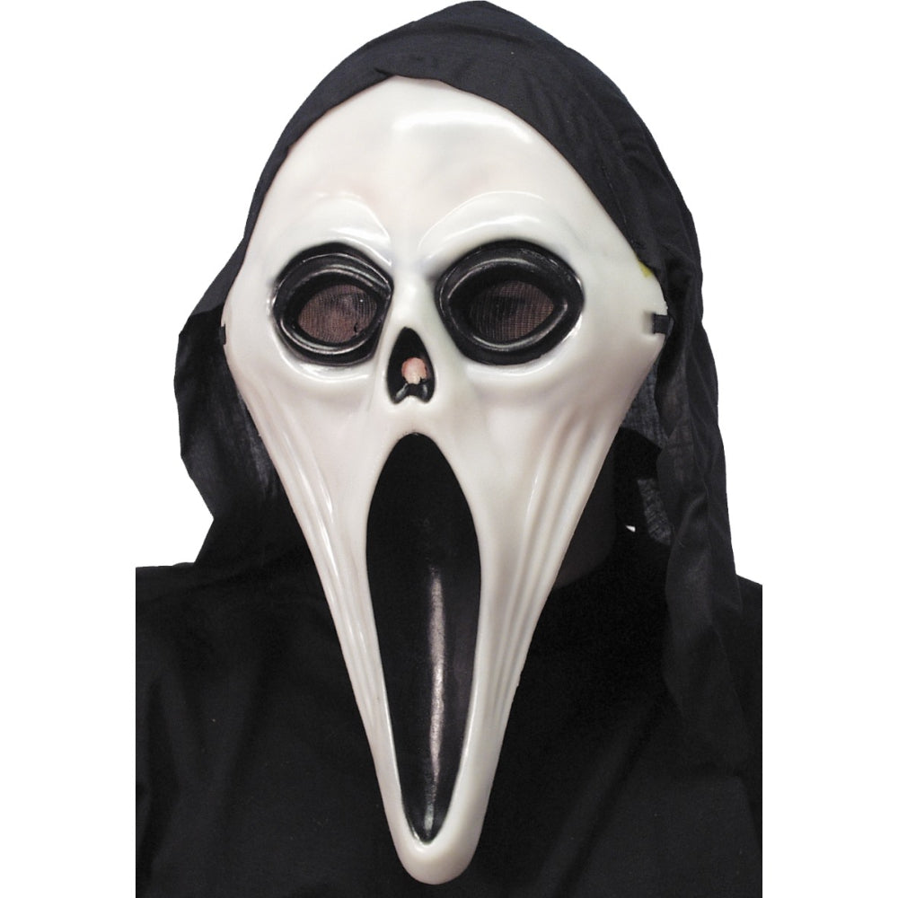 Glow In The Dark Screamer Mask With Hood