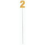 Gold Diamond Number Cake Topper