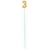 Gold Diamond Number Cake Topper
