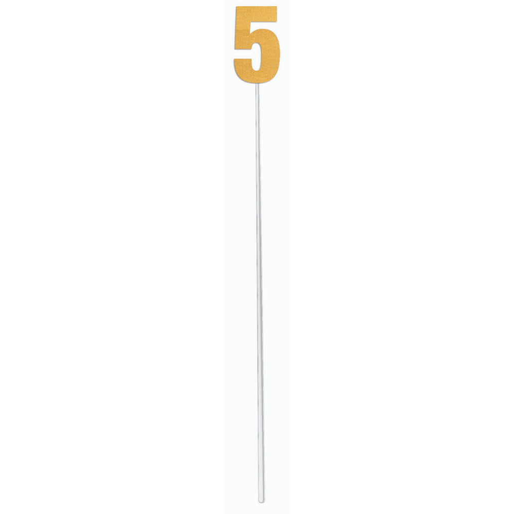 Gold Diamond Number Cake Topper