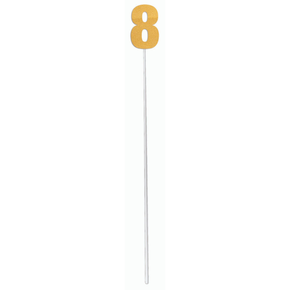 Gold Diamond Number Cake Topper