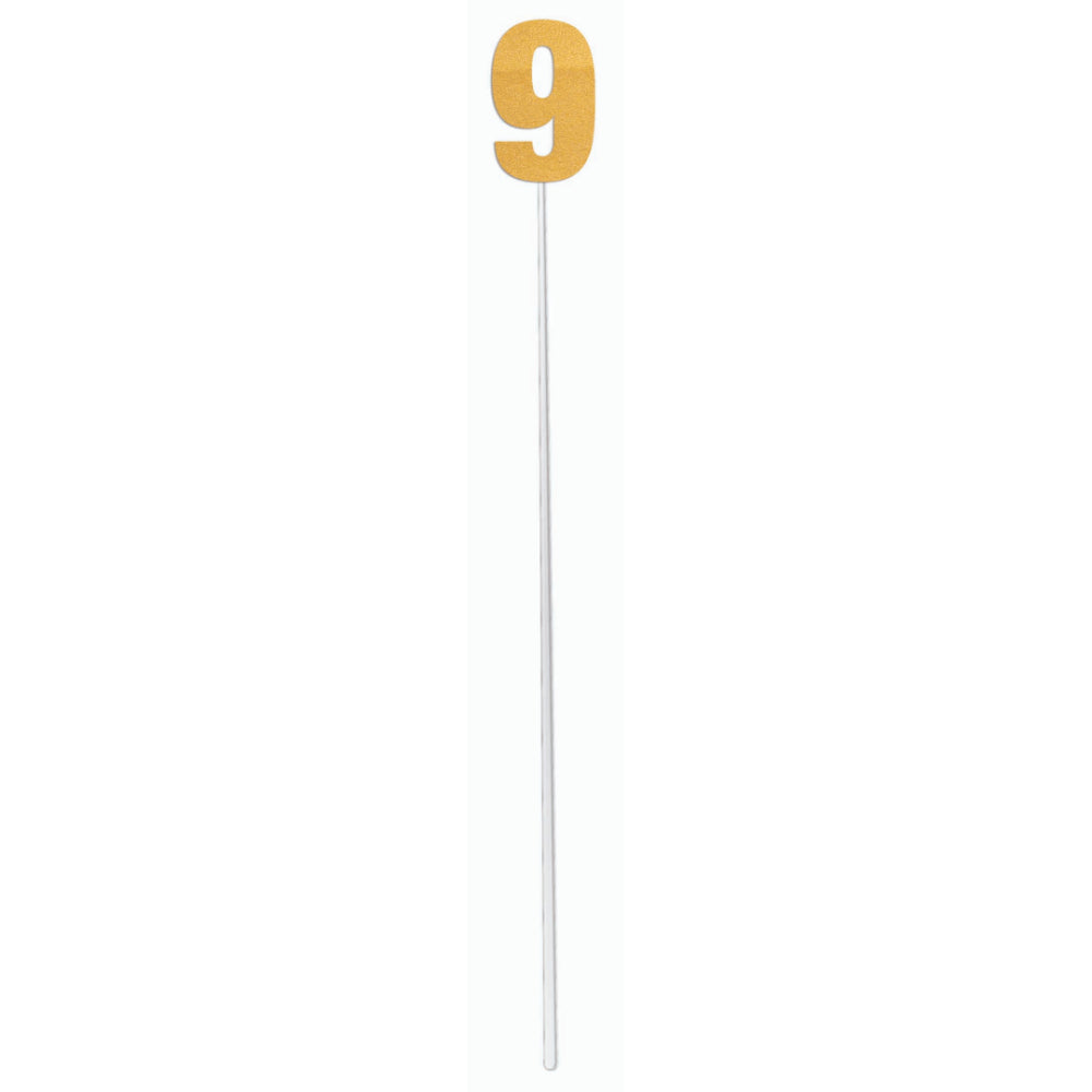 Gold Diamond Number Cake Topper