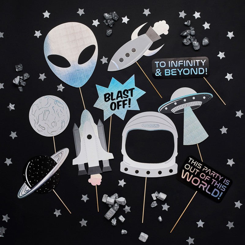 Space Party Photo Booth Props 10/Pack