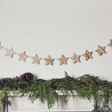 Wood Star Garland 2m