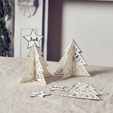 Gold Foiled Christmas Tree Table Place Cards 10/Pack