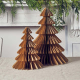 Christmas Tree Glitter Edge Honeycombs Decorations 2/Pack