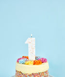 Jumbo Number '1' Sprinkle Candle