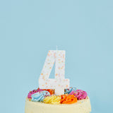 Jumbo Number '4' Sprinkle Candle