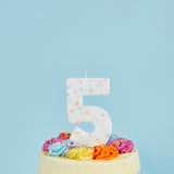 Jumbo Number '5' Sprinkle Candle