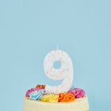 Jumbo Number '9' Sprinkle Candle