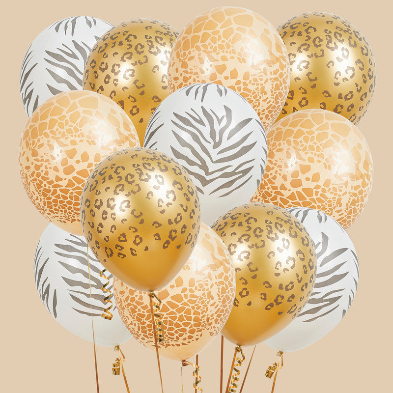 Safari Latex 12" Balloon Bundle 12Ct