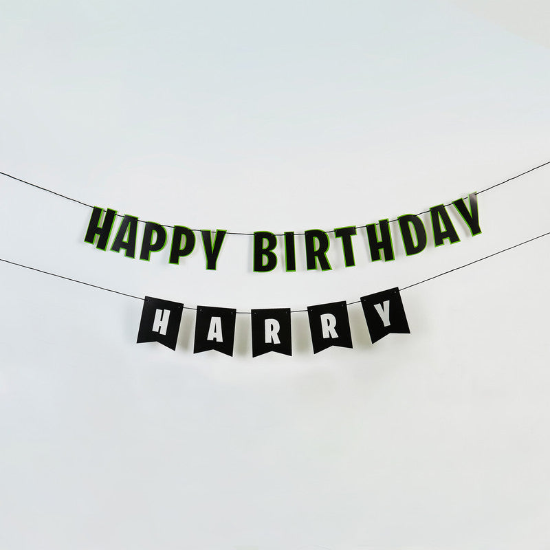 Happy Birthday Personalised Banner x2 2m & 15 Sticker Sheets