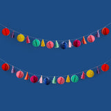 Bright Coloured Honeycomb & Tassel Garland 2M - Diwali