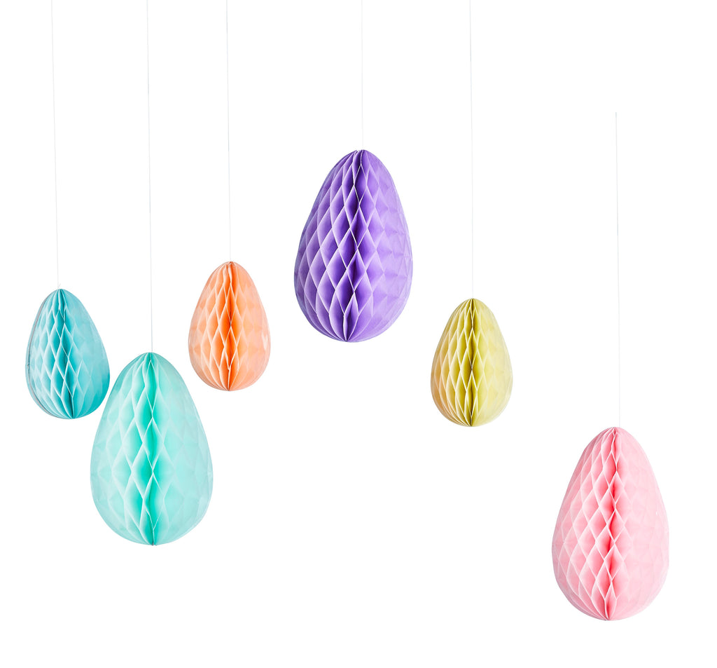 Pastel Honeycomb Decorations 6/Pack