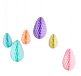 Pastel Honeycomb Decorations 6/Pack